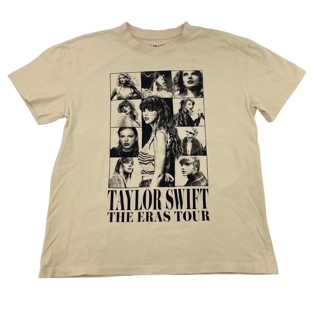 Taylor Swift The Eras Tour T-Shirt Medium Cream/Black
